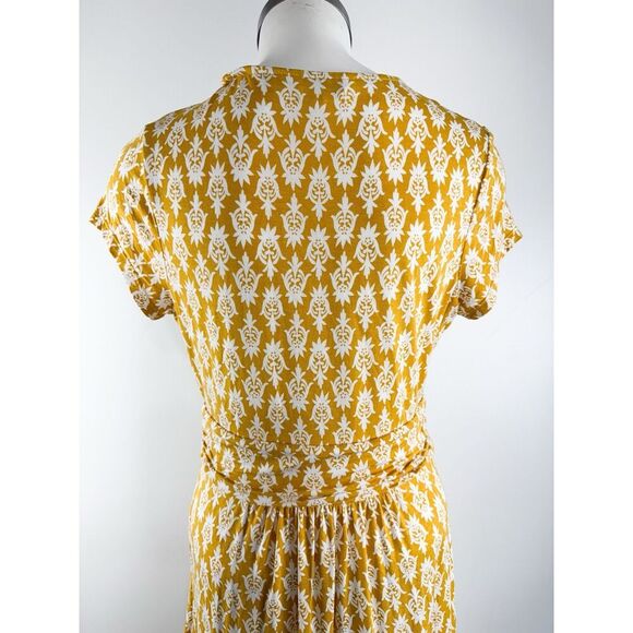 Boden Sz 8 Lola Mini Dress Faux Wrap Casual Brimstone Yellow - Picture 4 of 7